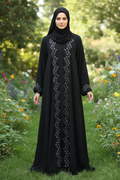 Dubai Abaya 3-Piece Set — Sash, Head Covering & Gown