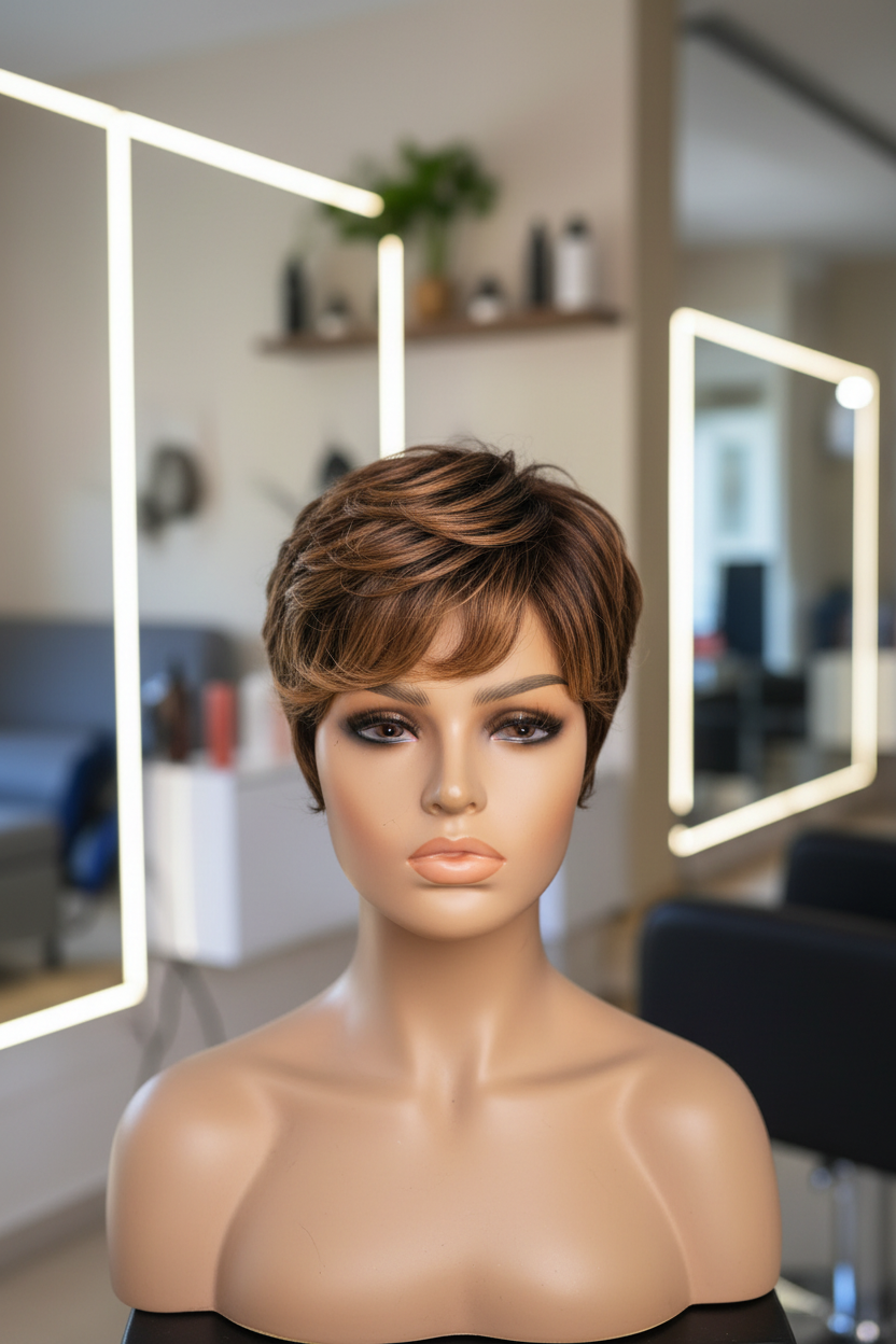 Peruvian Pixie Cut Wig — Lace Front Glueable