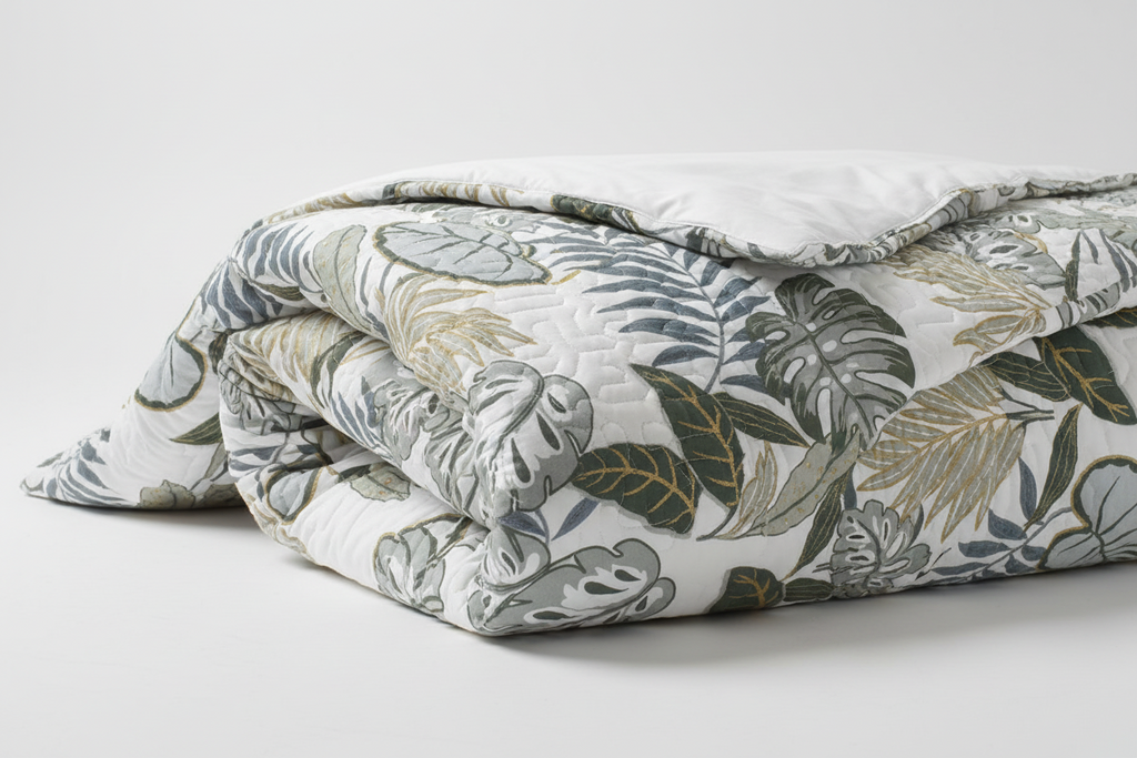Super Double Quilted Bedding Set — With 2 Pillowcases
